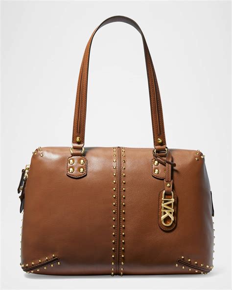 michael kors astor large|michael kors astor studded handbag.